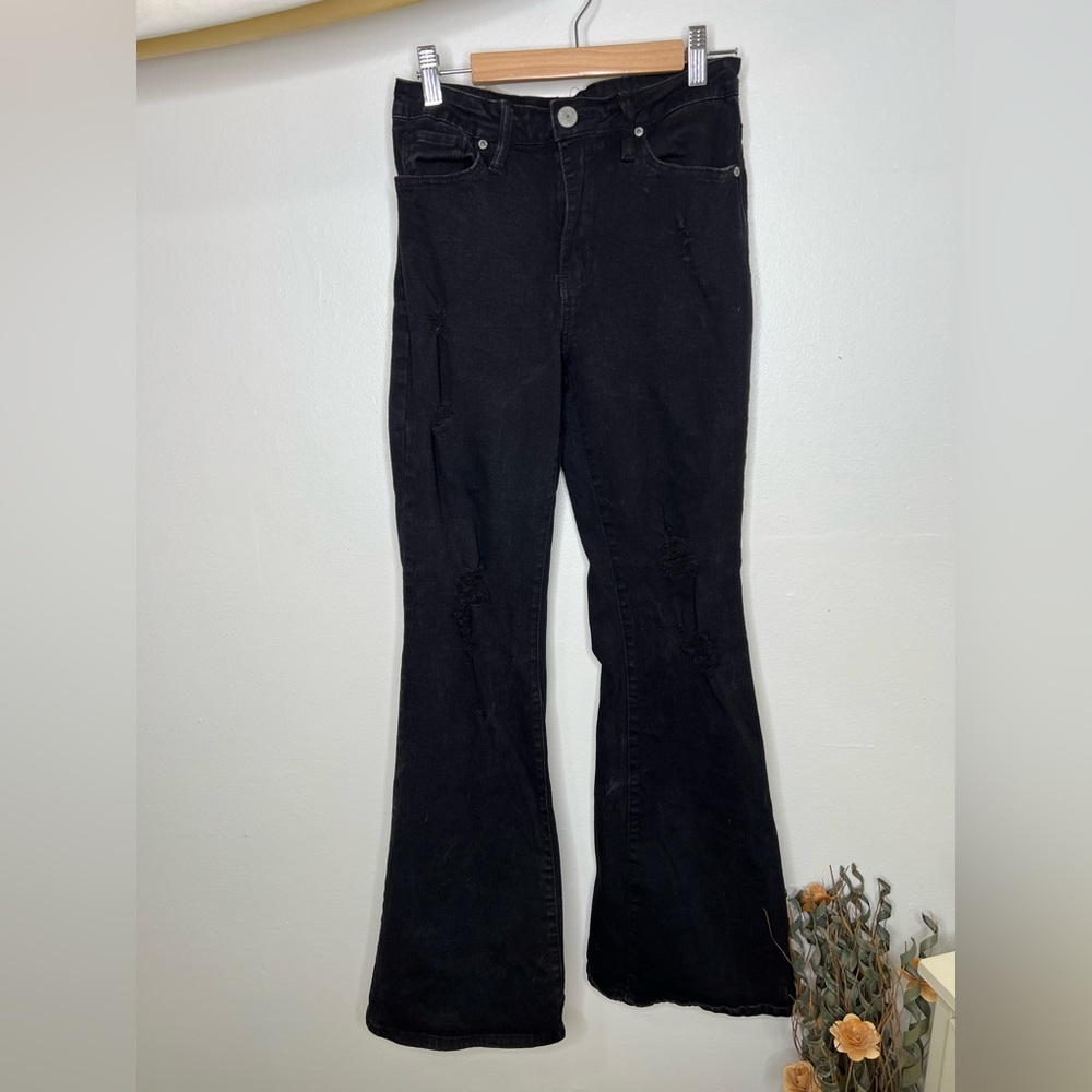 Almost Famous black distressed ladies jeans